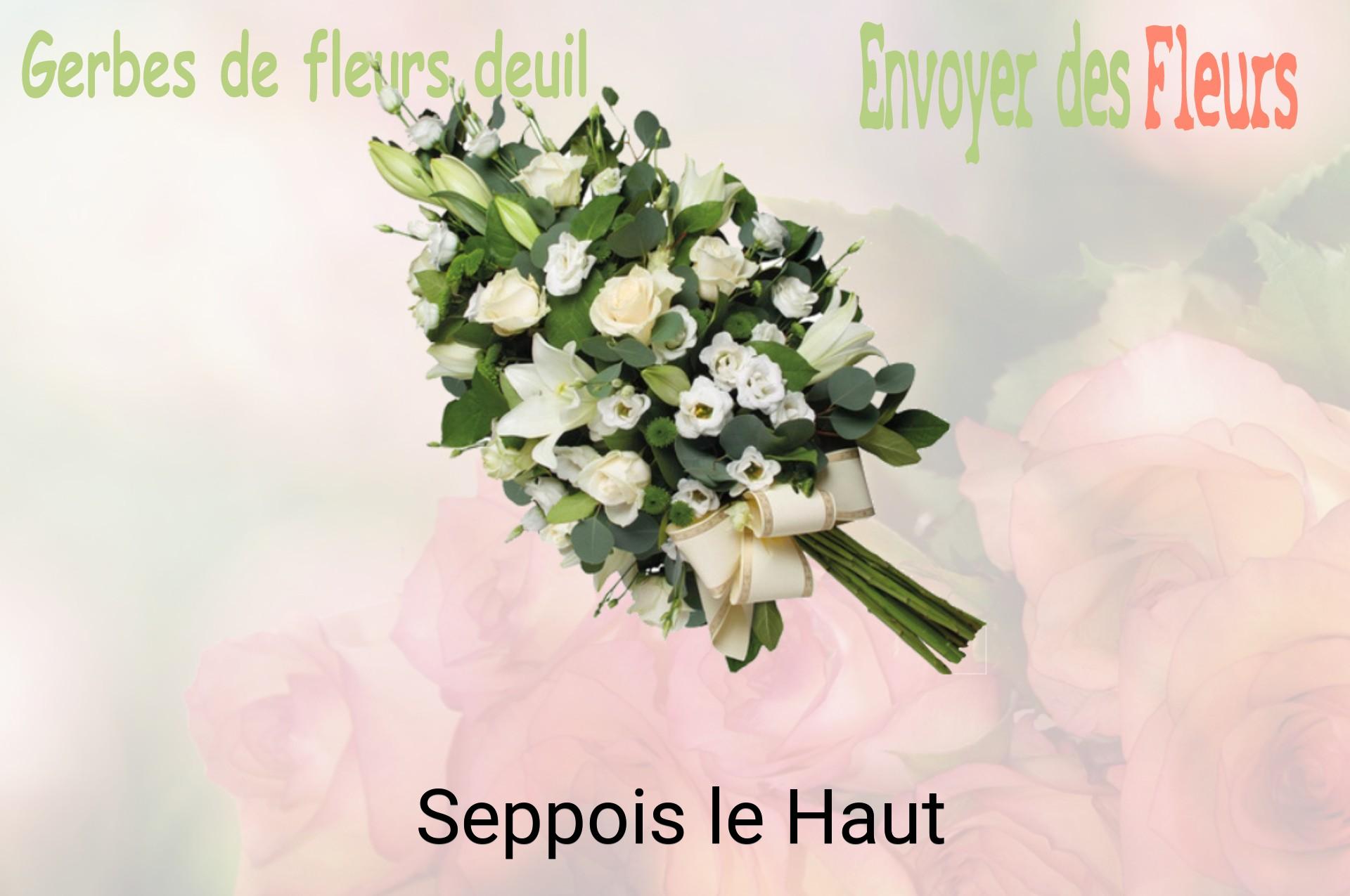 Gerbe de fleurs de deuil livrée à Seppois-le-Haut